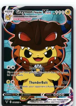 Pokemon Pikachu Poncho Cosplay - Greymon Pikachu VCOS 019/055 - Fan Art Non TCG - Image 1