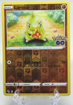 Larvitar - 037/078 - Reverse Holo Common Pokemon GO Pokemon TCG LP - Image 1