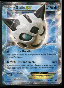 Glalie EX 34/162 Holo EX Rare BREAKthrough Pokemon Moderately Played - Image 1