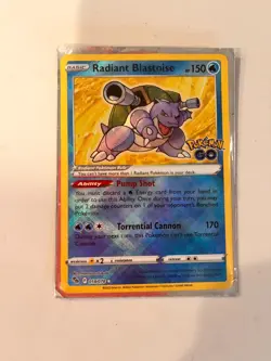 Radiant Blastoise 018/078 Pokemon GO Radiant Rare Holo HP 150 - Image 4