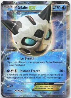 Glalie EX 34/162 Holo EX Rare BREAKthrough Pokemon Lightly Played - Image 1
