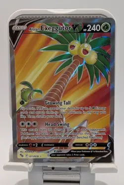 Pokemon TCG Alolan Exeggutor V (Full Art) Pokemon GO 071/078 Holo Ultra Rare - Image 1