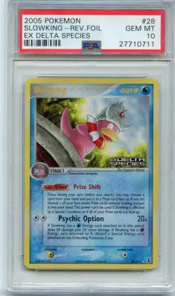 Pokemon Slowking EX Delta Species Reverse Holo Rare #28 PSA 10 Gem Mint Stamp - Image 1