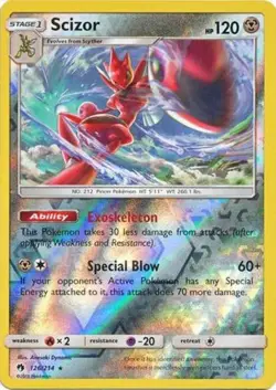 Lightly Played Scizor - 126/214 - Reverse Holo Pokemon Lost Thunder - Image 1
