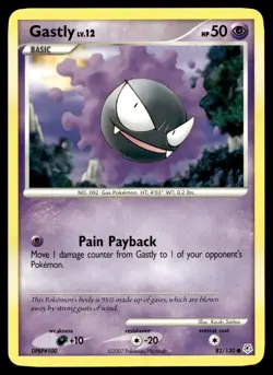 Gastly 82/130 Common Diamond & Pearl Pokemon Near Mint - Image 1