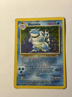Blastoise 2/102 Holo Base Set Pokemon 1999 - Image 1