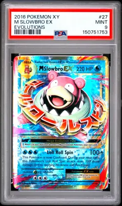 M Slowbro EX 27/108 Evolutions Pokemon PSA 9 - Image 1