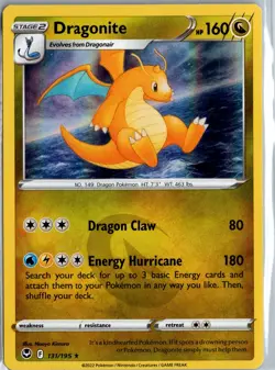 Pokemon Dragonite 131/195 F Energy Holo Rare NM 2022 - Image 1