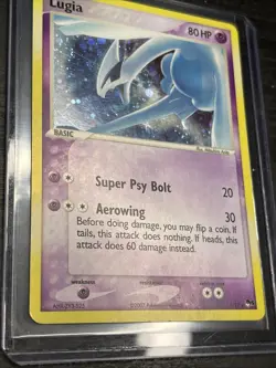 Lugia 2/17 Pokemon TCG EX Pop Series 5 HOLO BLEED ERROR - Image 3