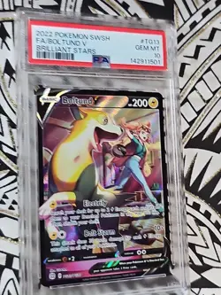 Boltund V TG13 PSA 10 Gem Mint Pokemon SW&SH Brilliant Stars (501) FREE SHIPPING - Image 2