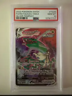 Pokemon 2022 Rayquaza VMAX TG20/TG30 Full Art Silver Tempest GEM MINT PSA 10 - Image 1