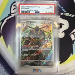 Kingambit 220/198 Scarlet Violet Base Pokemon Card Illustration PSA 10 - Image 1