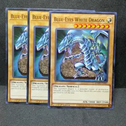 3x Yugioh Blue-Eyes White Dragon SDWD-EN002 Common - NM 💎 - Image 1