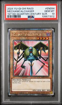 Yu-Gi-Oh! Mechanicalchaser 1st Edition GEM MT 10 PSA Graded Card - Image 1