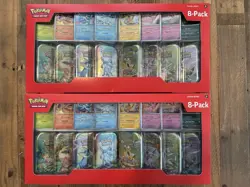 2X Pokemon TCG: Prismatic Evolutions Mini Tin Exclusive Costco Bundle 8-Pack - Image 1
