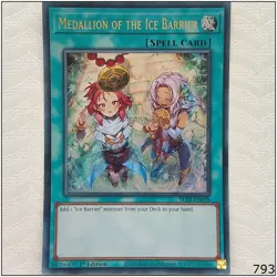 Medallion of the Ice Barrier Alternate Art - BLTR-EN098 - Ultra Rare 1st Yugioh - Image 1