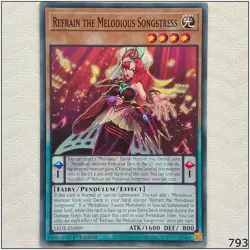 Refrain the Melodious Songstress - LEDE-EN009 - Common 1st Edition Yugioh - Image 1