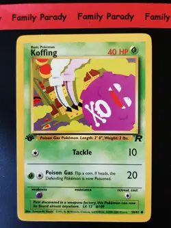 Koffing 40hp 58/82 1stEdition Carte Pokemon Card Wizards Team Rocket English 136 - Image 1