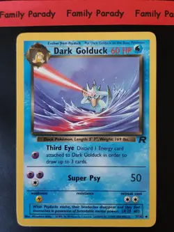 Dark Golduck 60hp 37/82 1st Edition Pokemon Card Wizards Team Rocket English 144 - Image 1