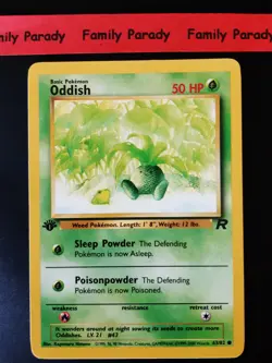 Oddish 50hp 63/82 Carte Pokemon Card Wizards Team Rocket English 1st Edition - Image 1