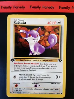 Rattata 66/82 1st Edition Carte Pokemon Card Wizards Team Rocket English 139 - Image 1