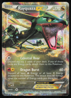 Pokemon TCG Rayquaza-EX Dragons Exalted 85/124 Holo Ultra Rare EX HP Card - Image 1