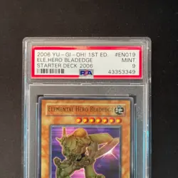 2006 Yu-gi-oh! 1st Ed. Elemental Hero Bladedge Mint Psa Graded 9 Ultra Rare - Image 3