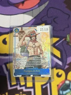 • Portgas.D.Ace • OP13-119 Alt Art Parallel Holo Panel One Piece TCG NM - Image 1