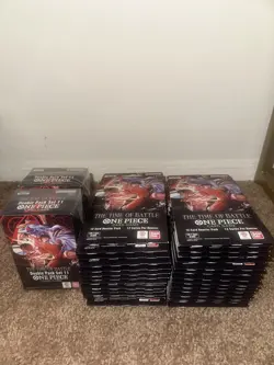 One Piece OP-16 The Time of Battle Booster Sleeved Pack x30 + 2 Double Pack Box! - Image 1