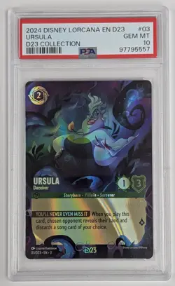2024 D23 Disney Lorcana .. URSULA Deceiver #3 .. PSA 10 - Image 3