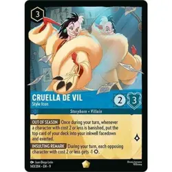 Disney Lorcana - Fabled - Cruella De Vil - Style Icon - 143/204 - Legendary NM - Image 1