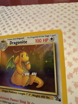 Dragonite 1st Edition Fossil Holo 4/62 LP Pokemon Card - Image 5