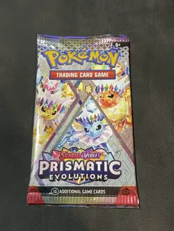 Prismatic Evolutions Booster Pack SEALED Pokemon TCG Cards Flareon Vaporeon Art - Image 1