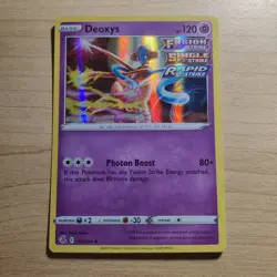 Deoxys 120/264 - NM HOLO RARE Fusion Strike - Pokemon 2021 TCG Card - Image 1