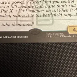 Beifong's Bounty Hunters Avatar; MTG; ERROR- Missing Foil Rare Stamp - Image 2