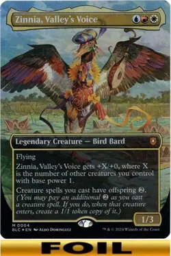 Zinnia, Valley's Voice ** FOIL BORDERLESS ** #04 - CMR: Bloomburrow - NM MTG - Image 1