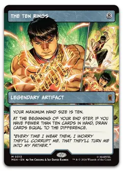 The Ten Rings (Borderless) #313 (NM) Marvel Super Heroes MSH Magic MTG - Image 1