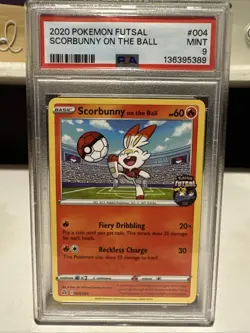 Scorbunny on the Ball PSA 9 2020 Pokemon Futsal Promos #004/005 5960 - Image 1