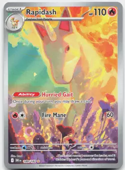 Rapidash 189/182 Illustration Rare Destined Rivals Pokemon Near Mint - Image 1