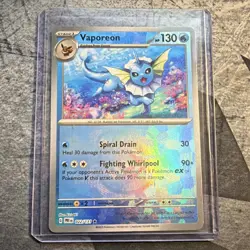 Pokemon TCG Vaporeon 022/131 Sv Prismatic Evolutions Master Ball Holo Rare 130HP - Image 1