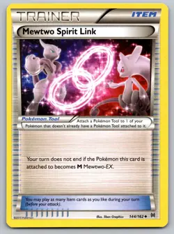 Mewtwo Spirit Link 144/162 Uncommon BREAKthrough Pokemon Near Mint - Image 1