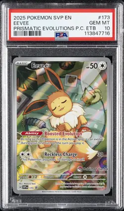 2025 POKEMON SVP EN-SV BLACK STAR PROMO #173 EEVEE PSA 10 - Image 1
