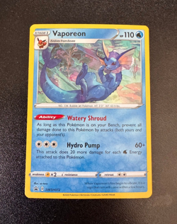 Pokemon Vaporeon - SWSH072 - Black Star Promo - Ultra Rare Holo - NEAR MINT - Image 1