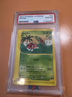 2003 Pokemon Skyridge Ledyba 73/144 PSA 10 Gem Mint POP 27! - Image 1