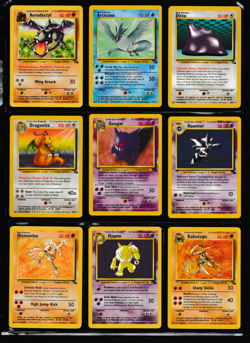 1999 Pokemon FOSSIL Complete Non Holo Set 16-62 IN ALBUM All EX-MT - Image 3