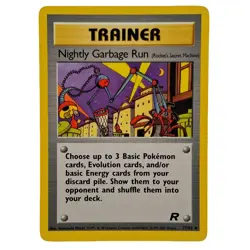 Nightly Garbage Run 77/82 Team Rocket Pokemon WOTC Trainer Non Holo - Image 1