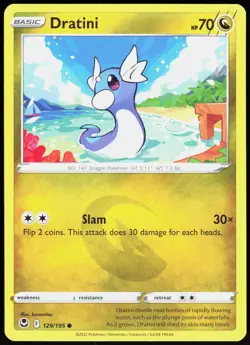 Silver Tempest Dratini 129/195 Common Pokemon NM/M - Image 1