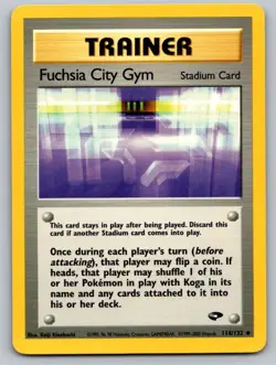 Fuchsia City Gym 114/132 Uncommon Gym Challenge Pokemon Unlimited Lightly Played - Image 1