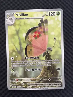 Pokemon Vivillon 193/191 Sv08: Surging Sparks Illustration Rare Holo English A - Image 1