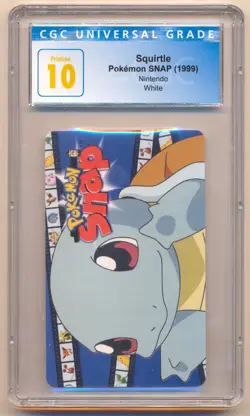 1999 POKEMON SNAP NINTENDO SQUIRTLE WHITE CGC 10 PRISTINE - Image 1